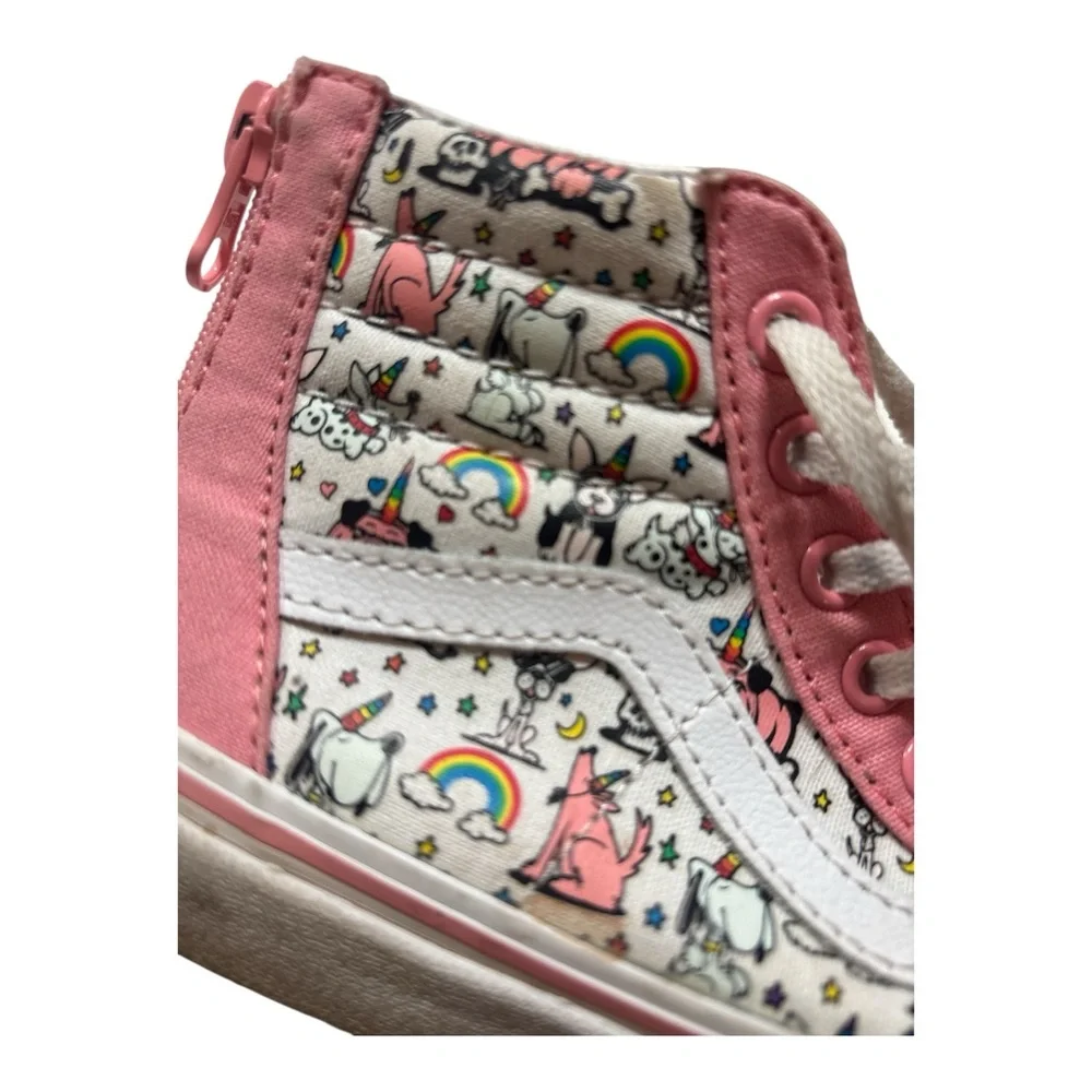 Vans Kids High-Top Sneakers - Pink and Cream